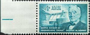 【外国切手】 アメリカ合衆国 1961年07月11日 発行 ジョージ・W・ノリス上院議員 未使用