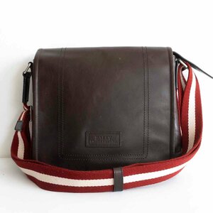 【美品】BALLY 【レザー メッセンジャーバッグ】ブラウン ショルダーバッグ バリー 2404321