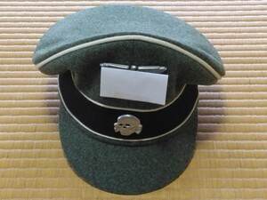 エレール製　WW2ドイツ軍 武装親衛隊　布鍔クラッシュキャップ　レプリカ未使用品/58センチ