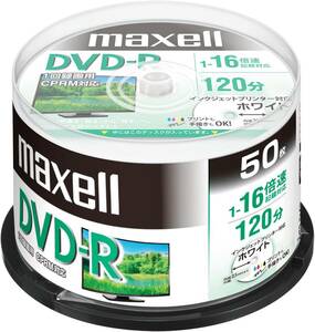 1) 本体のみ WEB限定モデル maxell 録画用 (1回録画用) CPRM対応 DVD-R 120分 16倍速対応 インクジ