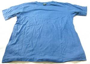 Lサイズ ハズ・ビーン 半袖 Tシャツ 丸首 紺色 