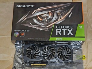 GIGABYTE RTX2070 8GB グラフィックカード 動作品