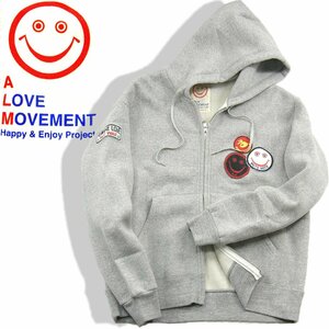 新品 A LOVE MOVEMENT 日本製 アラブムーブメント カシミア パーカー グレー ★350028 カシミヤ