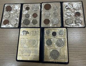 ＃20789　世界のコイン　記念コイン Singapore Uncirculated Coin Set シンガポール/オーストラリア 貨幣セット　アンティーク