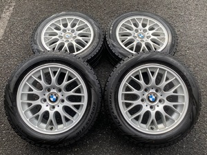 2021年製 溝ありスタッドレス BMW 3シリーズ(E46)オプション純正 クロススポーク42 7J‐16インチ ET46 PCD120 205/55R16 Z4，Z3、1シリーズ