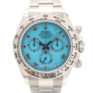 【天白】ロレックス デイトナ 116509 ターコイズ ブルー K18WG クロノグラフ 自動巻 メンズ 腕時計