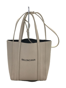 BALENCIAGA◆エヴリデイトートXXS/トートバッグ[仕入]/レザー/CRM/無地/551815