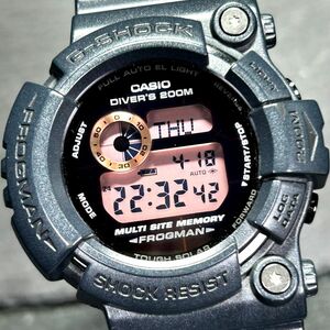 プレミア 美品 CASIO カシオ G-SHOCK ジーショック FROGMAN フロッグマン ラスティブラック GW-200MS-1 腕時計 タフソーラー 多機能 防水