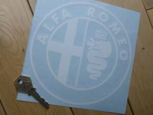 送料無料 Alfa Romeo Cut Circular Logo Sticker アルファロメオ カッティング ステッカー シール デカール 160mm
