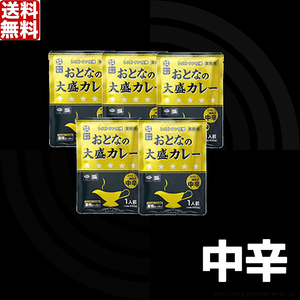 送料無料　レストラン仕様 中辛 おとなの大盛カレー 5袋 レトルトカレー クーポン　ポイント消化　非常食