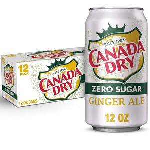 Canada Dry Zero Sugar Ginger Ale Soda, 12 fl oz cans (Pack of 12) 海外 即決