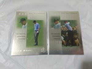 Tiger Woods タイガー・ウッズ 2001 UD SP Authentic Focus on A Champion #FC2 FC6 2枚 男子ゴルフ GOLF グランドスラム 殿堂入り カード