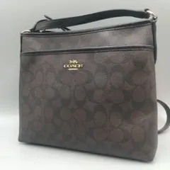 未使用級✨COACH ショルダー 茶 トップジップ シグネチャー 29210