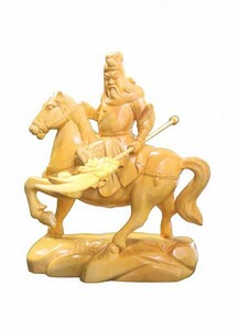 三国志の英雄、関羽・赤兎馬馬上像