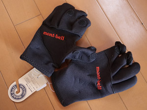 montbell モンベル ネオプレン　フィッシンググローブ ブラック-レッド size:L 【未使用品】検索：カメラグローブ