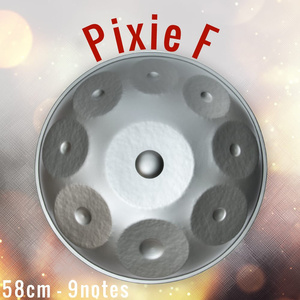 送料無料 ハンドパン スチールパン 打楽器 パーカッション Pixie F(58cm 9notes) ソフトケース付属 民族楽器