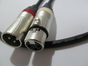XLRケーブル 2本1セット 3.0m | ケーブル：立井電線 SOFTEC MIC CORD | プラグ：NEUTRIK