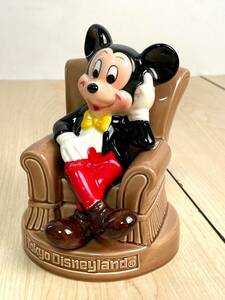 TDL　東京ディズニーランド　ミッキーマウス　陶器　貯金箱　中古　現状品　返品不可　Disney　レトロ　アンティーク
