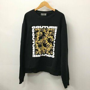 TEI 【中古品】 VERSACE JEAMS COUTURE ヴェルサーチ SWEAT SHIRT スウェット ブラック L 並行輸入 〈141-240401-MA-10-TEI〉