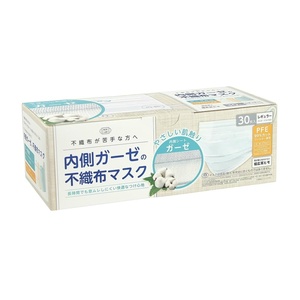 内側ガーゼの不織布マスク30枚入 × 60点