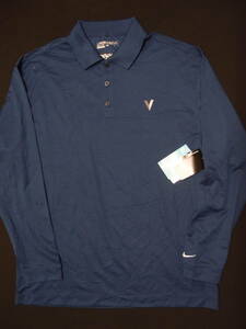 ◆古着卸USA■NIKE☆長袖ポロシャツ★★★L　 デッドストック　NIKE GOLF　アメリカ直輸入　Vikingfjord Vodka ネーム刺しゅう