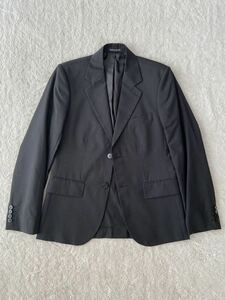 美品 agnis b homme size46 フランス製ウールジャケット 黒 格子 二つボタン made in France アニエスベーオム ブレザー ブラック