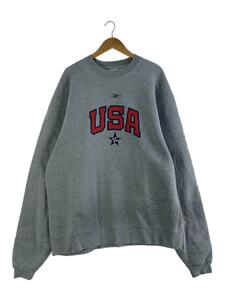 Reebok◆スウェット/XL/コットン/GRY/総柄/69421/17335