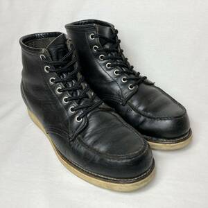 【97年製 刺繍羽タグ】RED WING レッドウイング アイリッシュセッター 8179 ブラック US8E 26cm モックトゥレザーブーツ USA製 革靴 黒