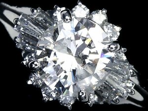IIM11518SS【1円～】新品【RK宝石】《Diamond》上質ダイヤモンド 特大1.001ct!! 極上脇石ダイヤモンド Pt900 超高級リング ダイヤ