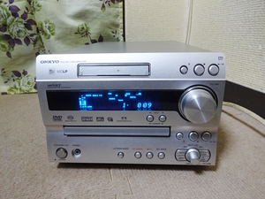 ONKYO／オンキョー DVD/CD/MDLPコンポ　FR-UN9(本体のみ) 動作していますが少し難有　ジャンクにて