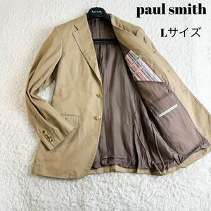 ポールスミス　 テーラードジャケット　ベージュ　マルチカラー　Lサイズ　paul smith