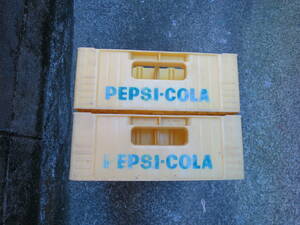 ペプシコーラ　瓶コンテナ　 ケース 　２個セット　ジャンク品