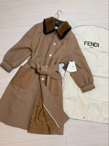 【未使用】 FENDI フェンディ ミンク コート キャメル