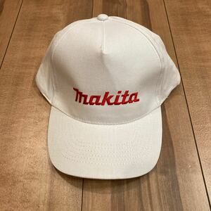 makita マキタ 刺繍ロゴ キャップ 帽子 白 未着用品 フリーサイズ