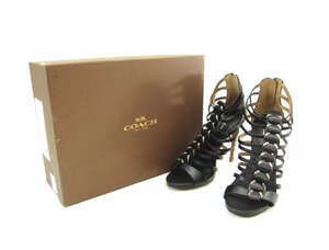 COACH コーチ グラディエーター サンダル ハイヒール レザー SIZE:37 レディース 靴 ∠UP4044