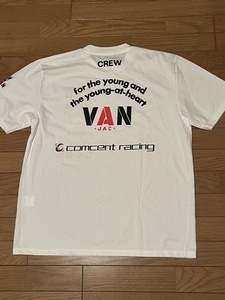 ヴァン ジャケット バン ヂャケット VAN JAC ケント KENT 半袖Tシャツ LL XL 白 ホワイト 定番 アーチロゴ ワッペン レーシングチーム