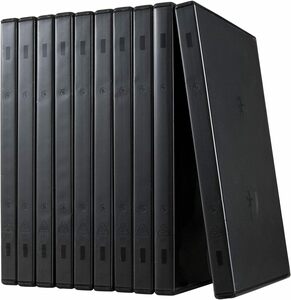 ブラック 10枚 サンワダイレクト DVDケース 6枚収納 DVDトールケース 10枚セット ブラック 200-FCD035BK