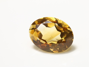 大粒20x15mmシトリンオーバル 重さ約18.87ct