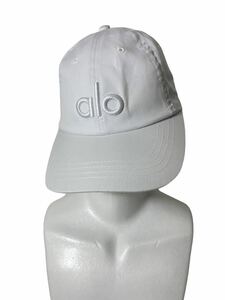 alo Yoga CAP ロゴキャップ ホワイト コットン 