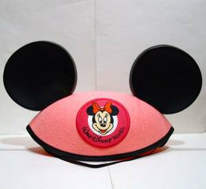 ディズニーワールド限定！ミニーマウス イヤーハット（耳付き帽子）ユースサイズ ピンク ディズニーランド フロリダディズニーパークス