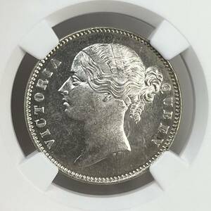 ◆1円〜 MS62 1840(B＆C) 英領インド 1ルピー 銀貨 NGC ヴィクトリア女王 ワイオン　アンティークコイン 貨幣 硬貨 金貨 世界 (管理C68)