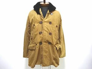 40s-50s vintage original CAR COAT / Wブレスト ショールカラー カーコート 内側ムートン張り 激渋 フェード USA 古着 メンズ