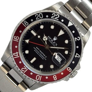 ロレックス ROLEX GMTマスター2 X番 16710 ブラック SS 腕時計 メンズ 中古