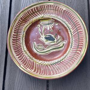 メキシコ　トナラ？　古いお皿　フォークアート　メキシコ陶器　世界の民藝