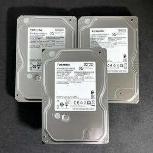 【送料無料】 3個セット ★ 2TB ★　DT02ABA200V　/　TOSHIBA【使用時間：484ｈ＆635ｈ＆687ｈ】2023年 稼働少 3.5インチ AVコマンド対応