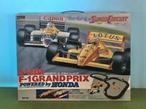 中古品【コレクション放出】TYCO F-1 Grand Prix「Powerd by HONDA」。S-201 HO(1/87)スケール　モデルカーレーシング。写真が全てです。