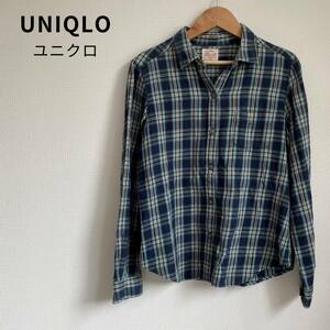 UNIQLO ユニクロ フランネルチェックシャツ 綿100%