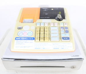 【ト滝】CASIO カシオ計算機 TE-M80 電子レジスター 店舗用品 レジスター 各鍵付 現状品 通電確認済 DE988DEW48