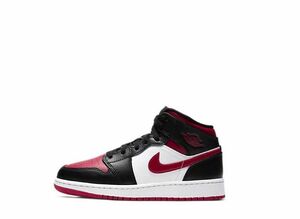 NIKE AIR JORDAN 1 MID GS "BLACK/RED/WHITE" 23.5cm 554725-066