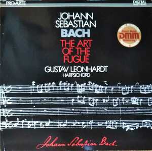 バッハ フーガの技法 レオンハルト(ハープシコード) 米PROARTE盤 BACH THE ART OF FUGA LEONHARDT DIGITAL MASTERING 1969 LP